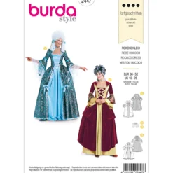 Kostume Burda 2447 str. 36-52