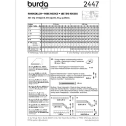 Kostume Burda 2447 str. 36-52