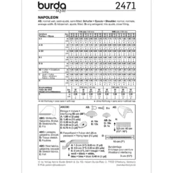 Kostume Burda 2471 str. 46-58