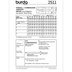 Kostume Burda 2511 str. 34-46