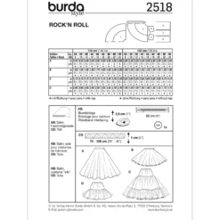 Kostume burda 2518 str. 34-50