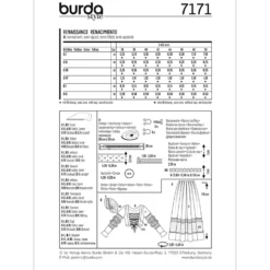 Kostume Burda 7171 str. 36-50
