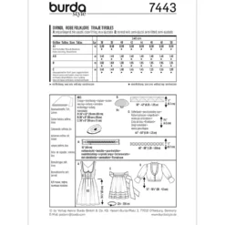 Kostume Burda 7443 str. 36-50