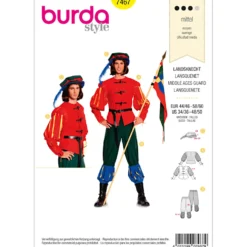 Kostume Burda 7467 str 44/46 – 58/60