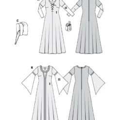 Kostume Burda 7468 str. 36-54