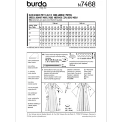 Kostume Burda 7468 str. 36-54