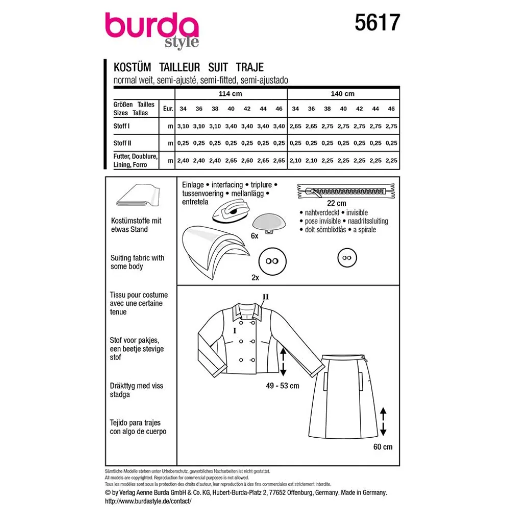 Kostume Burda str. 34-46