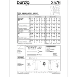 Kostume dyr Burda 3576 str. 38-48, 44-54
