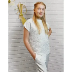 Kraftig blonde m/ flot bølge kant Hvid