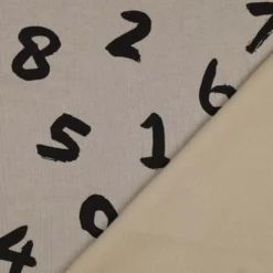 Kraftig børstet isoli m/tal print Mørk sand