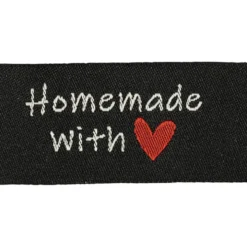 Label “Homemade with love” 4 x 2cm Sort