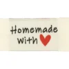 Label “Homemade with love” 4 x 2cm Trend white