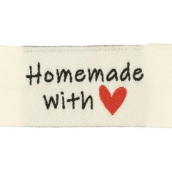 Label “Homemade with love” 4 x 2cm Trend white
