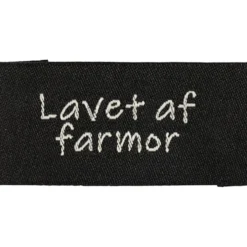 Label “Lavet af farmor” 4 x 2cm Sort