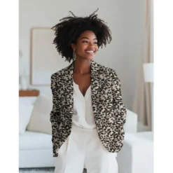 Leopard jacquard Vanilla