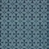 Let voile m/blomsterprint batik Marine