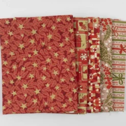 Liberty Fabrics Fat quarters 5 stk. Mørk rød