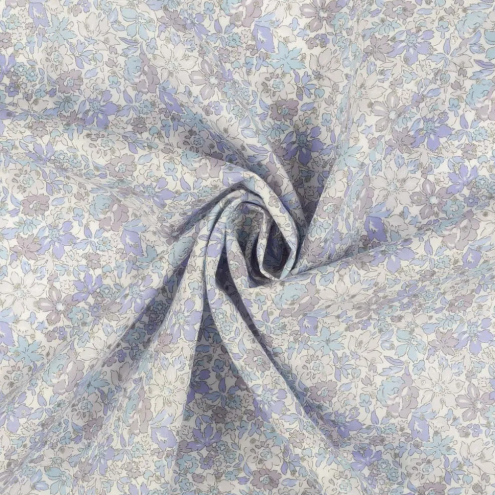 Liberty Fabrics Julia Belle Spot Metallic Lys lilla