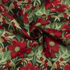 Liberty Fabrics Merry Mews metallic Rød