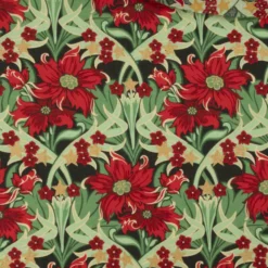 Liberty Fabrics Merry Mews metallic Rød