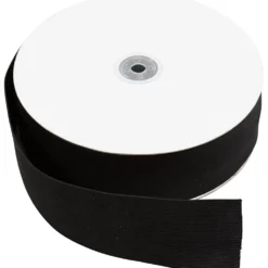 Linnings-elastik 50mm, 25m Sort