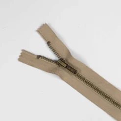 Lomme/Jeanslås 15 cm m/standardskyder 6mm Beige