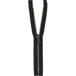 Lomme/Jeanslås m/standardskyder 15 cm, 6 mm Sort