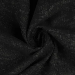 Luksus jacquard i uldmix Sort