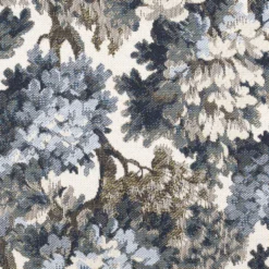 Luksus jacquard m/træer Slate Blue
