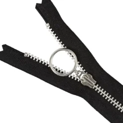 Lynlås 4mm m/ ring 25cm Aluminium Sort