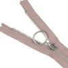 Lynlås 4mm m/ ring 25cm Aluminium Støvet gammelrosa
