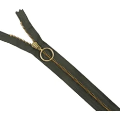 Lynlås 4mm m/ ring 35cm messing Army