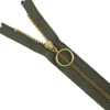 Lynlås 4mm m/ ring 25cm messing Army