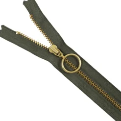 Lynlås 4mm m/ ring 25cm messing Army