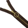Lynlås 4mm m/ ring 25cm messing Brun