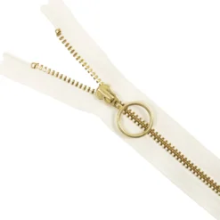 Lynlås 4mm m/ ring 25cm messing Fløde
