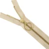 Lynlås 4mm m/ ring 25cm messing Sand