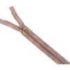 Lynlås 4mm m/ ring 25cm messing Støvet gammelrosa