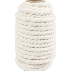Macramé reb, 12 m, diam. 8,5 mm, 300 gr. Råhvid
