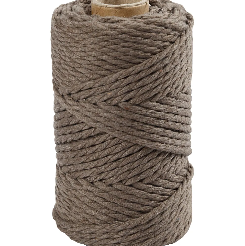 Macramé reb 55 m, 4 mm, 330g Mørk sand
