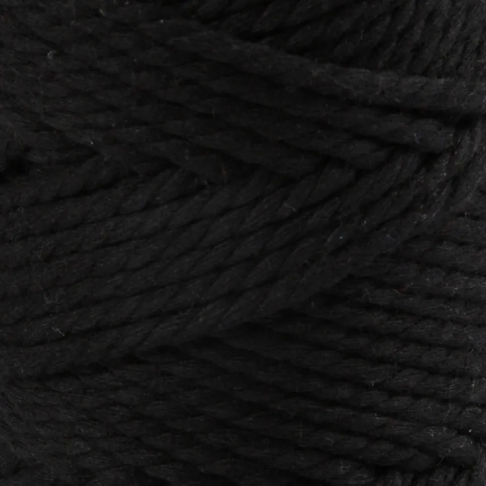 Macramé reb 55 m, 4 mm, 330g Sort