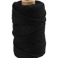 Macramé reb 55 m, 4 mm, 330g Sort