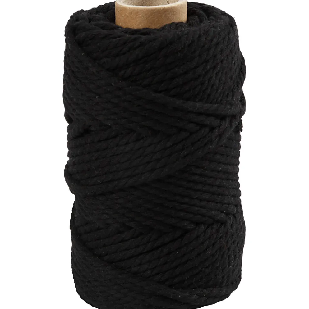 Macramé reb 55 m, 4 mm, 330g Sort