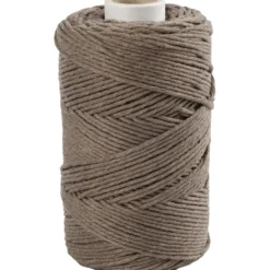 Macramé snor, Mørk sand, L: 198 m, diam. 2 mm, 330 g/ 1 rl.
