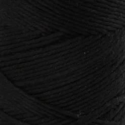 Macramé snor, sort, L: 198 m, diam. 2 mm, 330 g/ 1 rl.