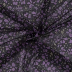 Mesh m/ blomster print Sort