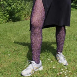 Mesh m/ blomster print Sort