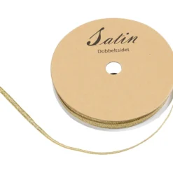 Metallic bånd 3mm 10m Guld