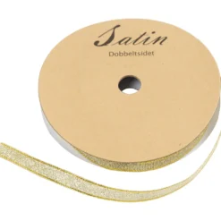 Metallic bånd 6mm 10m Guld