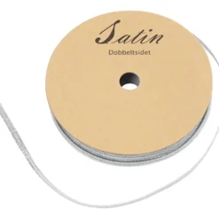 Metallic bånd 3mm 10m Sølv